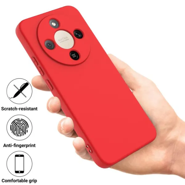 RUBBER Ochranný obal pre Honor Magic8 Lite 5G červený