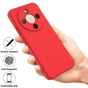 RUBBER Ochranný obal pre Honor Magic8 Lite 5G červený