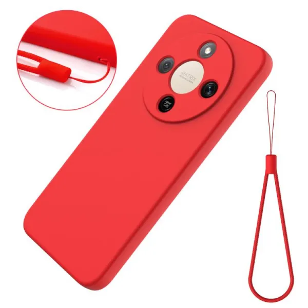 RUBBER Ochranný obal pre Honor Magic8 Lite 5G červený