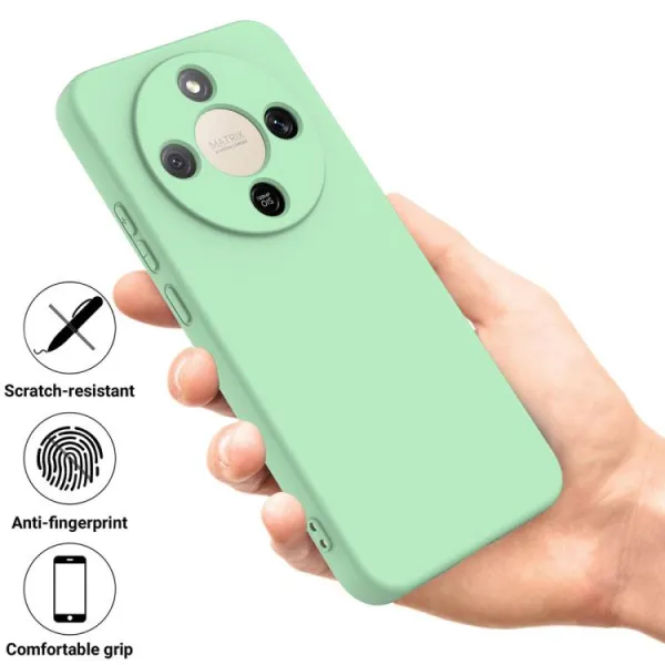 RUBBER Ochranný obal pre Honor Magic8 Lite 5G zelený
