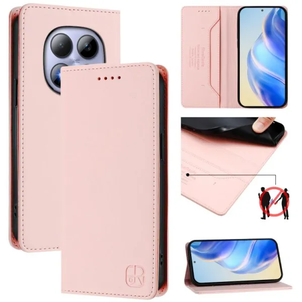 RINA Zaklápacie puzdro pre Xiaomi Redmi Note 15 Pro 5G ružové
