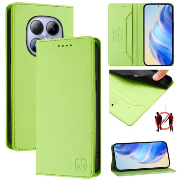 RINA Zaklápacie puzdro pre Xiaomi Redmi Note 15 Pro 5G svetlozelené
