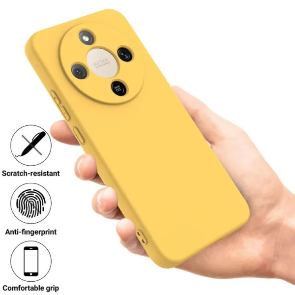 RUBBER Ochranný obal pre Honor Magic8 Lite 5G žltý