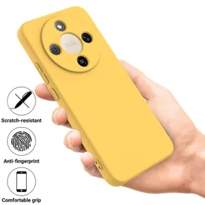RUBBER Ochranný obal pre Honor Magic8 Lite 5G žltý
