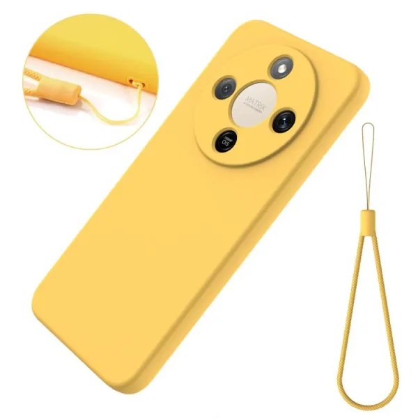 RUBBER Ochranný obal pre Honor Magic8 Lite 5G žltý
