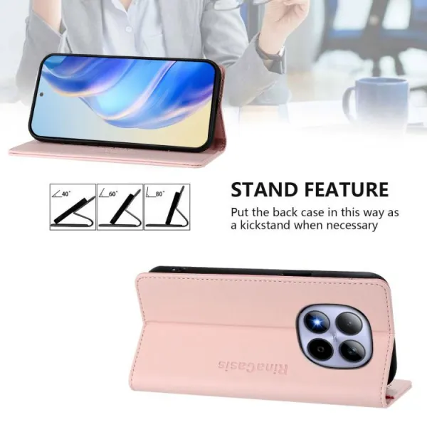 RINA Zaklápacie puzdro pre Xiaomi Redmi Note 15 Pro 5G ružové