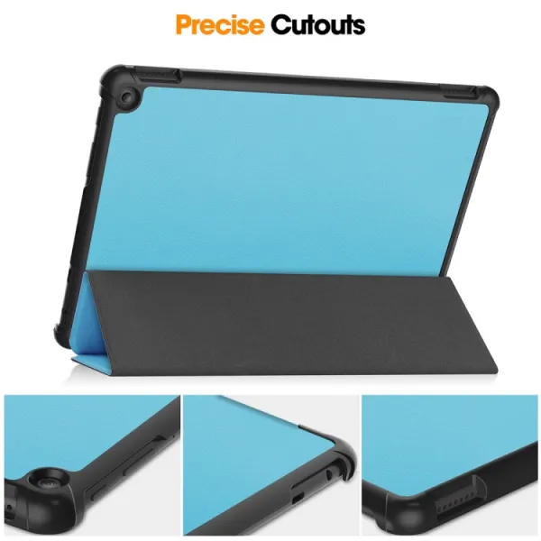 ENKAY LEATHER Zaklápací kryt pre Amazon Fire HD 10 (2023) šedý
