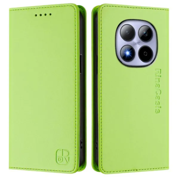 RINA Zaklápacie puzdro pre Xiaomi Redmi Note 15 Pro 5G svetlozelené
