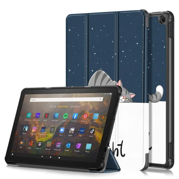 ART Zaklápacie puzdro pre Amazon Fire HD 10 (2023) LAZY CAT