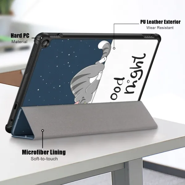 ART Zaklápacie puzdro pre Amazon Fire HD 10 (2023) LAZY CAT