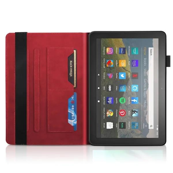 ART TREE Zaklápací obal pre Amazon Fire HD 10 (2023) červený