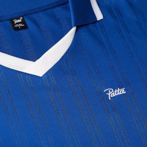 Patta Jacquard Striped Long Sleeve Jersey "Monaco Blue" (4550-313-0003-207)