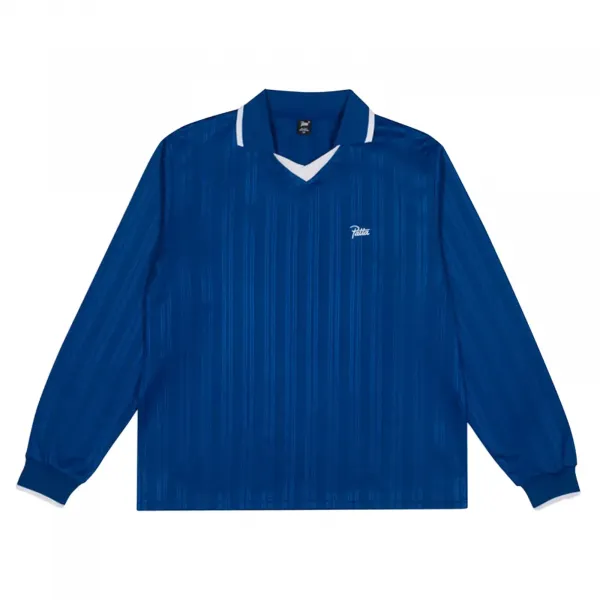 Patta Jacquard Striped Long Sleeve Jersey "Monaco Blue" (4550-313-0003-207)