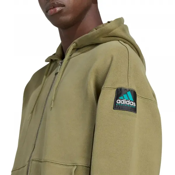 adidas EQT Fleece Full-Zip Hoodie "Focus Olive" (JX1572)