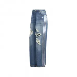 adidas Loose Denim Destressed Pants W "Medium Blue Denim" (KE3300)