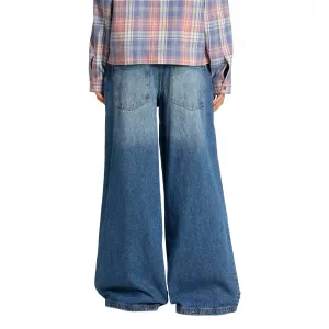 adidas Loose Denim Destressed Pants W "Medium Blue Denim" (KE3300)