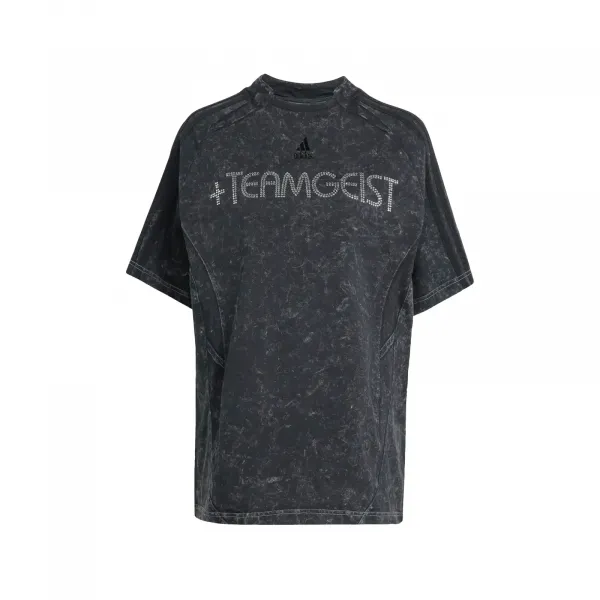 adidas Adilenium Season 4 Teamgeist Washed Rhinestone Tee W "Black" (KF3113)
