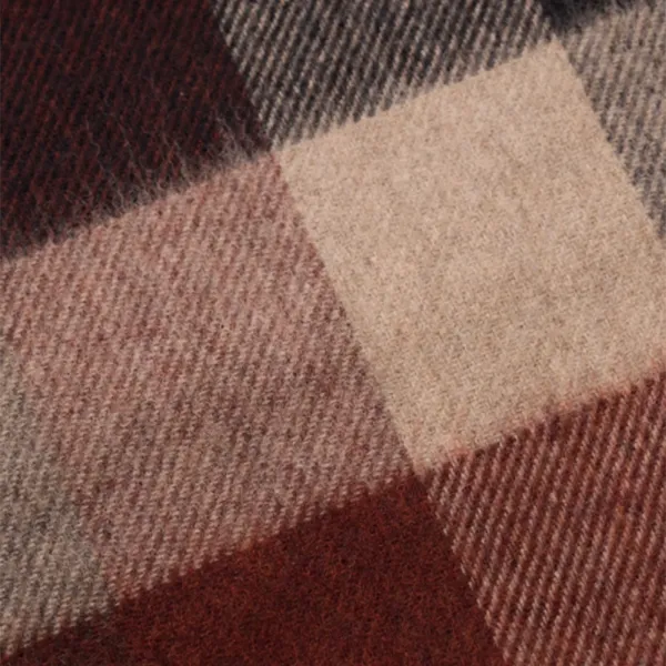 Norse Projects Norse Moon Merino Lambswool Checked Scarf "Espresso" (N83-0022-2022)