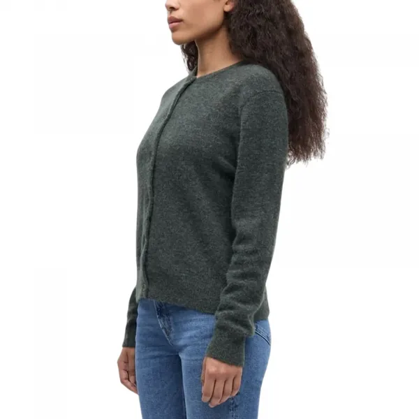 Samsøe Samsøe Nor Short Cardigan 7355 W "Dark Evergreen Mel." (F16422744-DARK-EVERG)