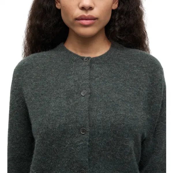 Samsøe Samsøe Nor Short Cardigan 7355 W "Dark Evergreen Mel." (F16422744-DARK-EVERG)