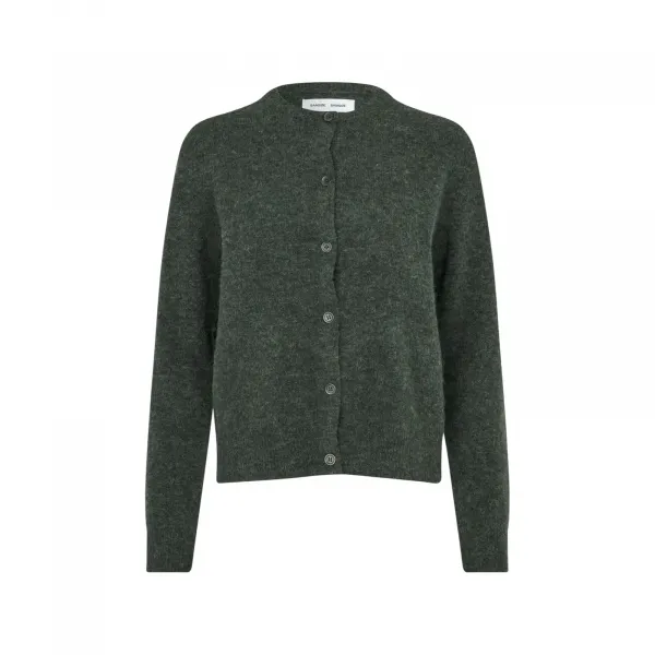 Samsøe Samsøe Nor Short Cardigan 7355 W "Dark Evergreen Mel." (F16422744-DARK-EVERG)