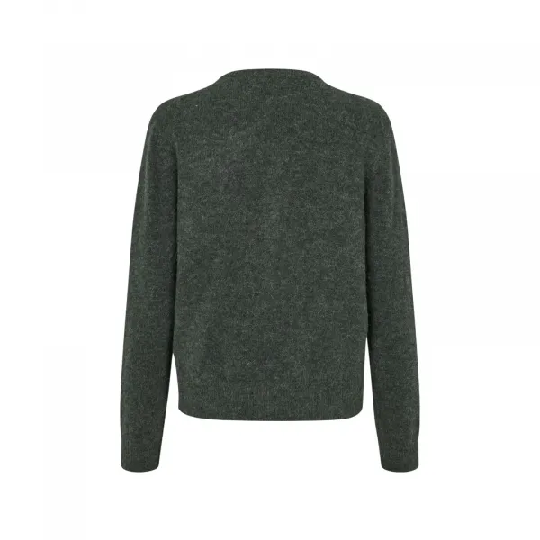 Samsøe Samsøe Nor Short Cardigan 7355 W "Dark Evergreen Mel." (F16422744-DARK-EVERG)