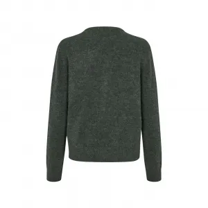 Samsøe Samsøe Nor Short Cardigan 7355 W "Dark Evergreen Mel." (F16422744-DARK-EVERG)