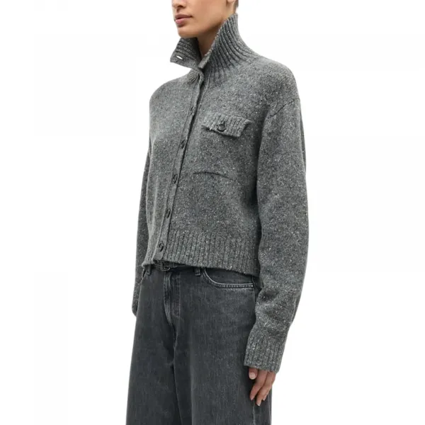 Samsøe Samsøe Salois Cardigan 15724 W "Dark Grey Mel." (F25400045-DARK-GREY)