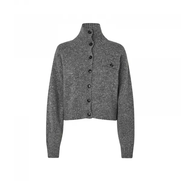 Samsøe Samsøe Salois Cardigan 15724 W "Dark Grey Mel." (F25400045-DARK-GREY)