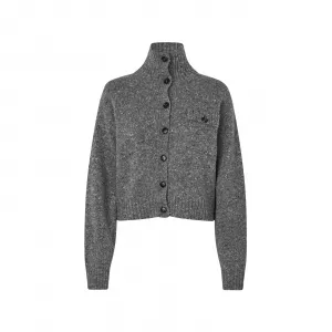 Samsøe Samsøe Salois Cardigan 15724 W "Dark Grey Mel." (F25400045-DARK-GREY)