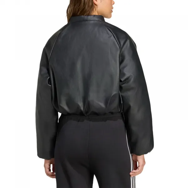 adidas Pleather Bomber Synthetic Down Jacket W "Black" (JX5332)