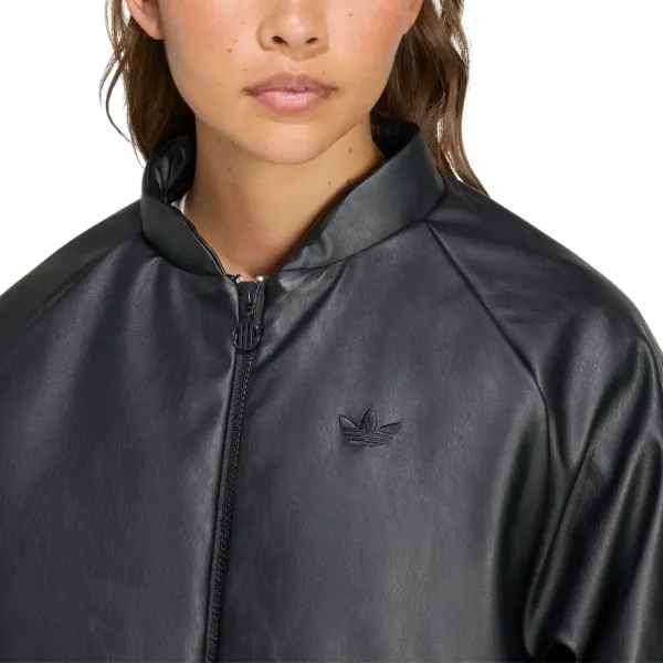 adidas Pleather Bomber Synthetic Down Jacket W "Black" (JX5332)