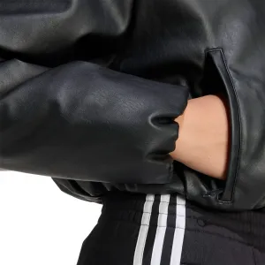 adidas Pleather Bomber Synthetic Down Jacket W "Black" (JX5332)