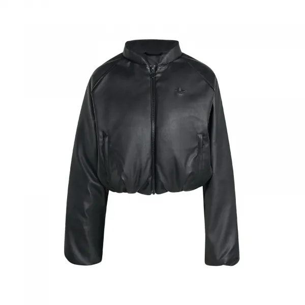 adidas Pleather Bomber Synthetic Down Jacket W "Black" (JX5332)