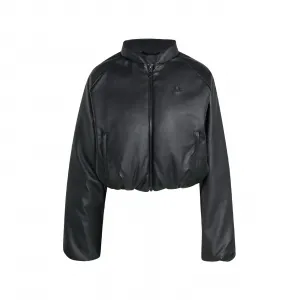 adidas Pleather Bomber Synthetic Down Jacket W "Black" (JX5332)