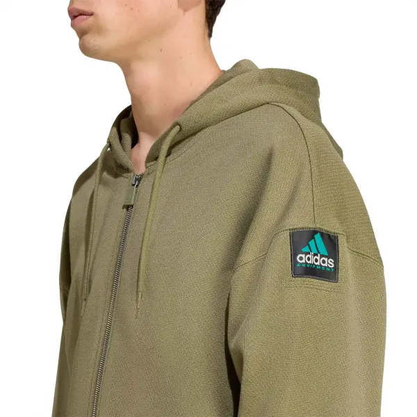 adidas EQT Reflective Full-Zip Hoodie "Focus Olive" (JV7650)