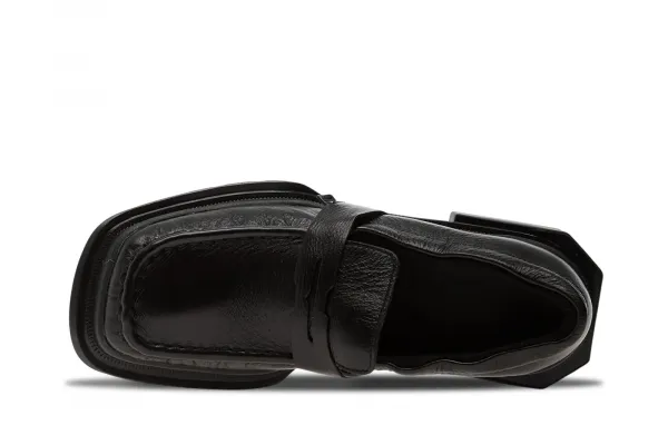 Dr. Martens Maybole Square Toe Ruched Leather Loafers W "Black" (DM42063001)