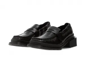 Dr. Martens Maybole Square Toe Ruched Leather Loafers W "Black" (DM42063001)
