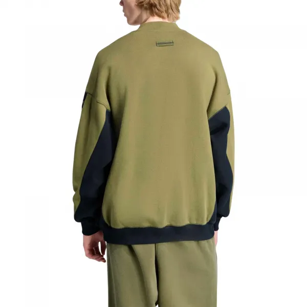 adidas Equipment Blocked Half-Zip Hoodie "Focus Olive" (JX1464)