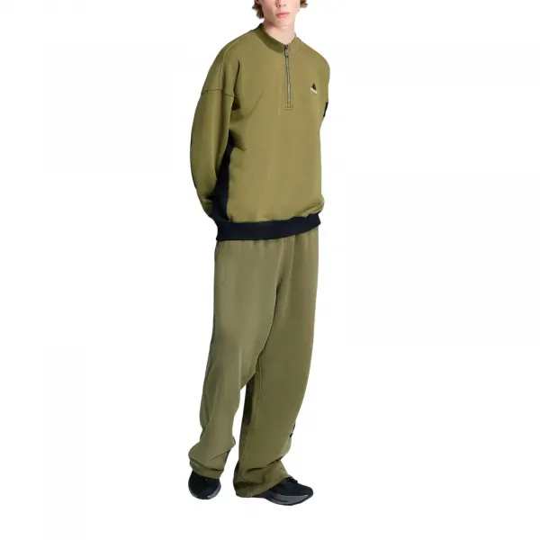 adidas Equipment Blocked Half-Zip Hoodie "Focus Olive" (JX1464)
