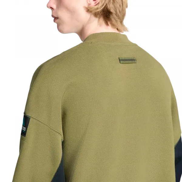 adidas Equipment Blocked Half-Zip Hoodie "Focus Olive" (JX1464)