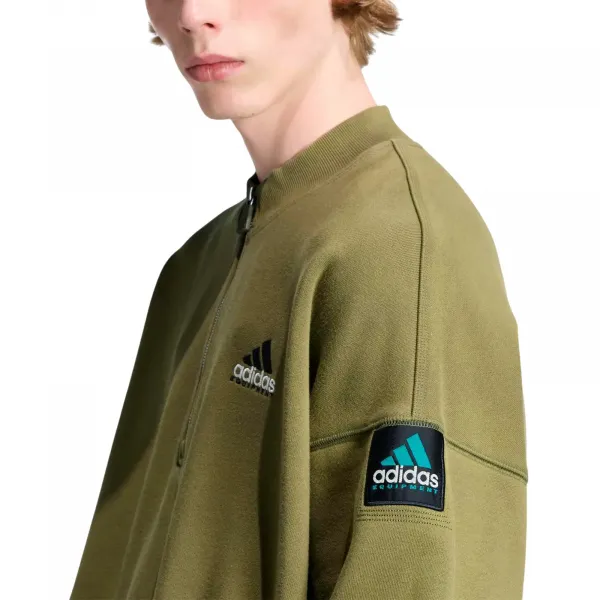 adidas Equipment Blocked Half-Zip Hoodie "Focus Olive" (JX1464)