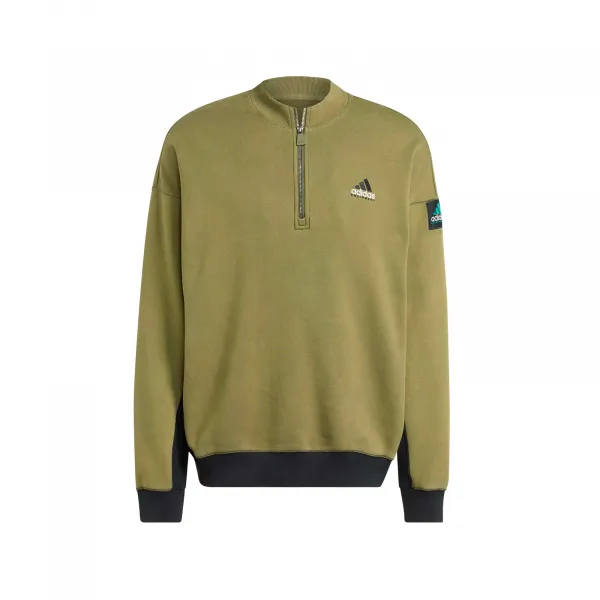 adidas Equipment Blocked Half-Zip Hoodie "Focus Olive" (JX1464)