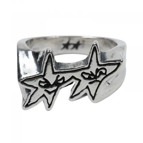 TwoJeys Sketchy Stars Ring "Silver" (319526001)