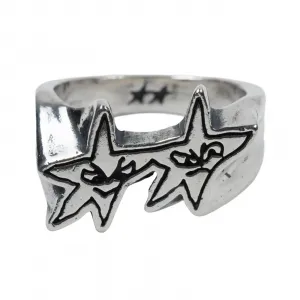 TwoJeys Sketchy Stars Ring "Silver" (319526001)