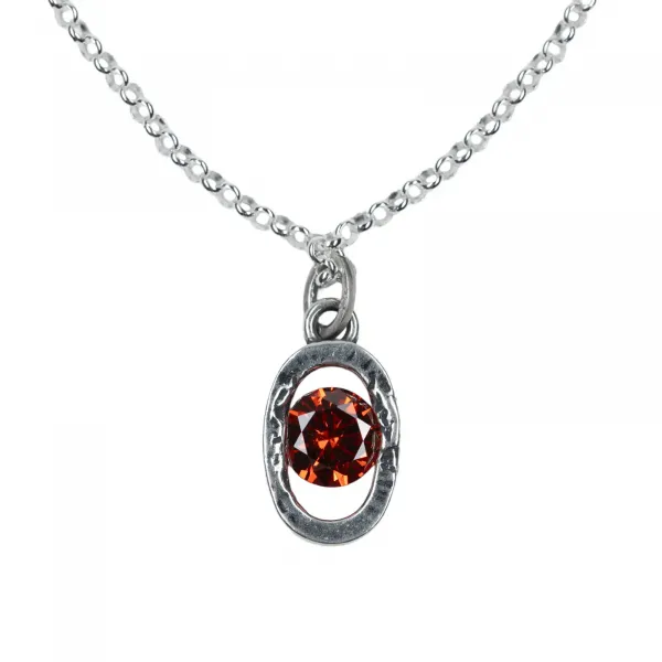 TwoJeys Icon Link Ruby Necklace "Silver" (317626001)