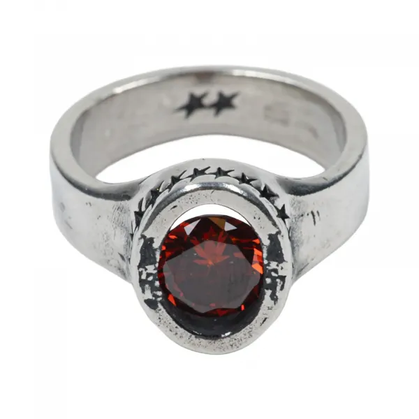 TwoJeys Icon Link Ruby Ring "Silver" (318926001)