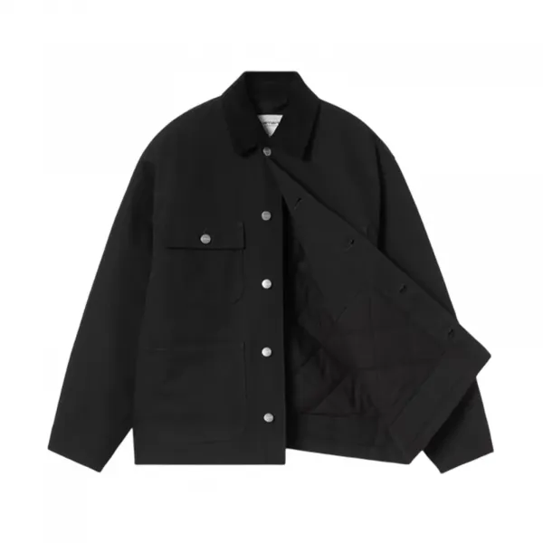 Carhartt WIP OG Michigan Coat W "Black Grind Wash" (I036315-00EB7)