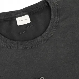 Filling Pieces Sweatshirt Boxy Embroidered "Vintage Black" (422430501142-136)