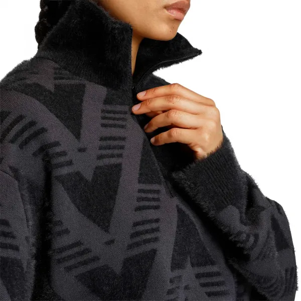 adidas Knitted Half-Zip Sweater W "Black" (KD2427)